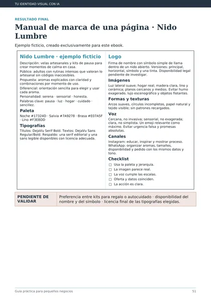 Ejemplo de manual de marca de una página